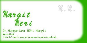 margit meri business card