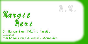 margit meri business card